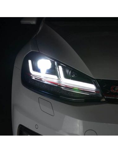 Faróis de LED aprovados Golf VII LEDriving Pack 2 LEDHL109-BK (2017-2020) após remodelação Osram | leonleds