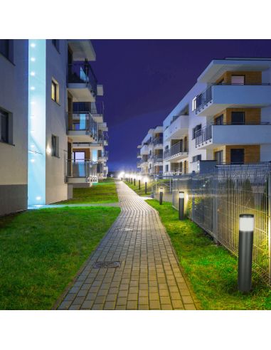 Baliza exterior E27 IP65 Chicago cilíndrica ambiente