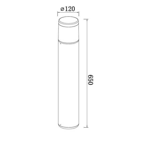 Balise d'extérieur E27 IP65 Chicago mesures cylindriques