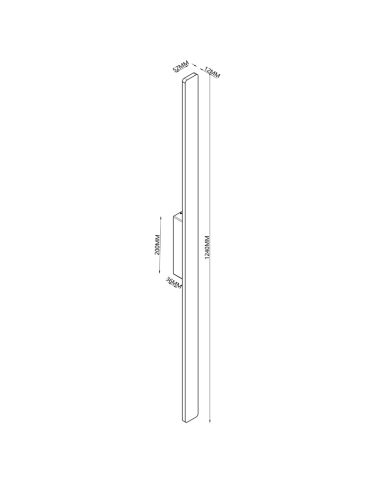 Aplique exterior LED pequeño Lotus blanco 20W - IP54  medidas