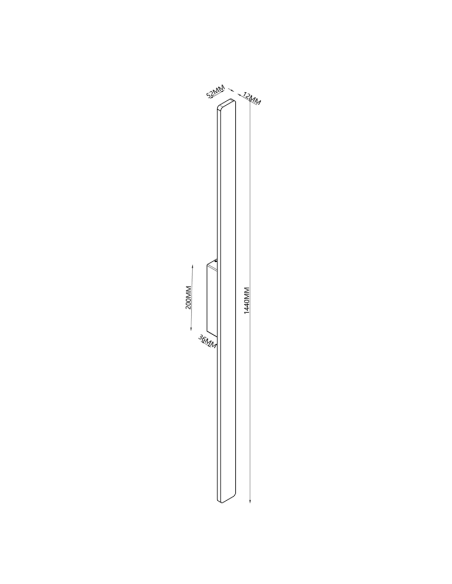 Aplique exterior LED grande Lotus blanco 24W - IP54  medidas