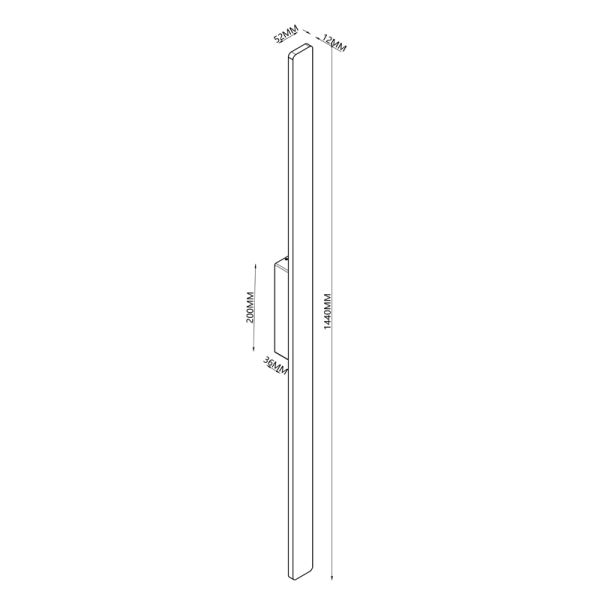 Aplique exterior LED grande Lotus gris oscuro 24W - IP54  medidas