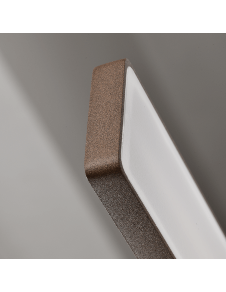 Aplique exterior LED pequeño Lotus corten 20W - IP54  detalle