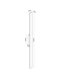 Aplique exterior LED pequeño Lotus corten 20W - IP54  medidas