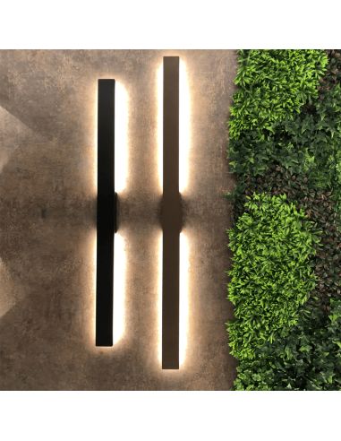 Aplique exterior LED pequeño Lotus corten 20W - IP54  ambiente
