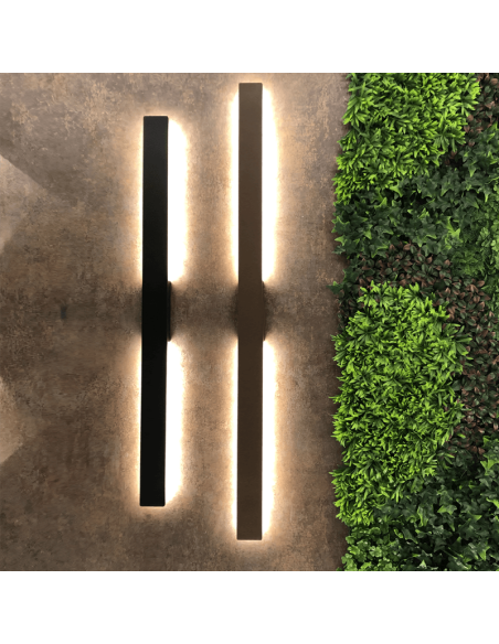 Aplique exterior LED pequeño Lotus corten 20W - IP54  ambiente