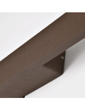 Aplique exterior LED pequeño Lotus corten 20W - IP54  detalle acero