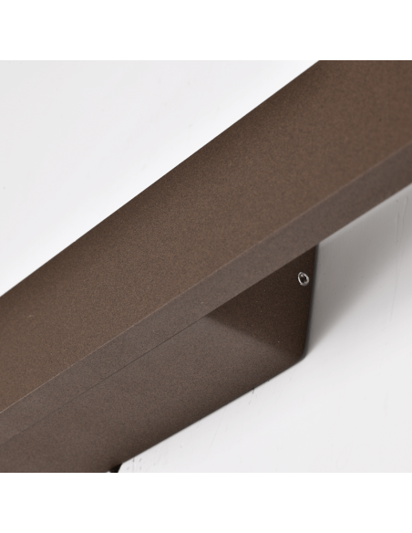 Aplique exterior LED pequeño Lotus corten 20W - IP54  detalle acero