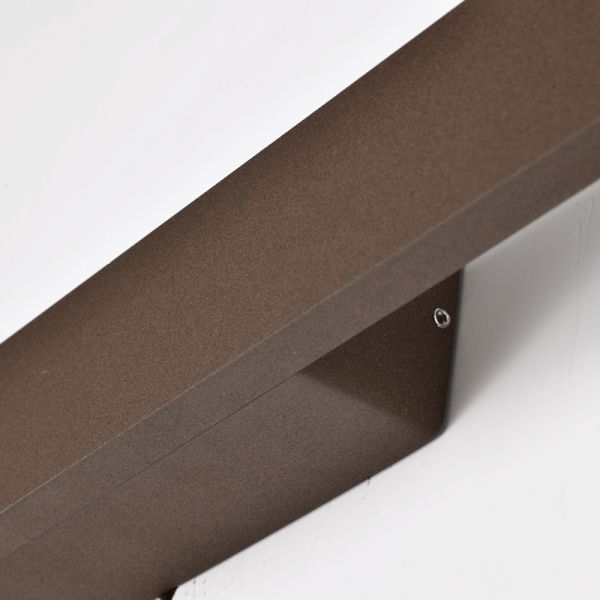 Petite applique d'extérieur LED Lotus corten 20W - détail acier IP54