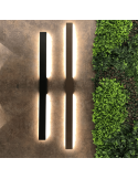 Aplique exterior LED grande Lotus corten 24W - IP54  ambiente