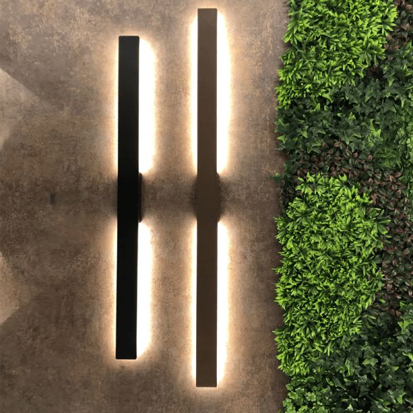 Aplique exterior LED grande Lotus corten 24W - IP54  ambiente