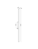 Aplique exterior LED grande Lotus corten 24W - IP54  medidas
