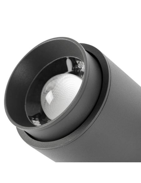 Détail Zoom Projecteur mural d'extérieur à LED avec Zoom 18º - 45º 8,5W 3000K 635Lm Ploom Faro Barcelona | leonleds