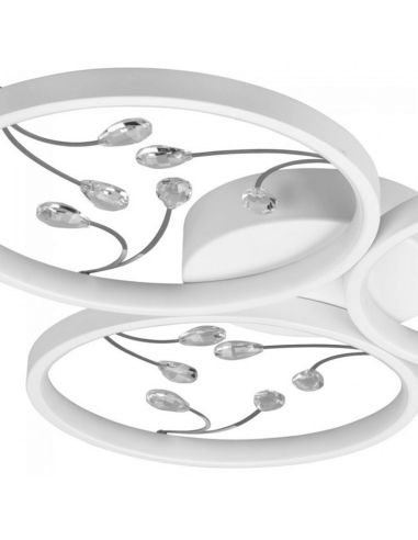 Groovy plafonnier rond blanc vue agrandie| leonleds