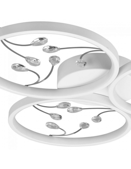 Groovy plafonnier rond blanc vue agrandie| leonleds