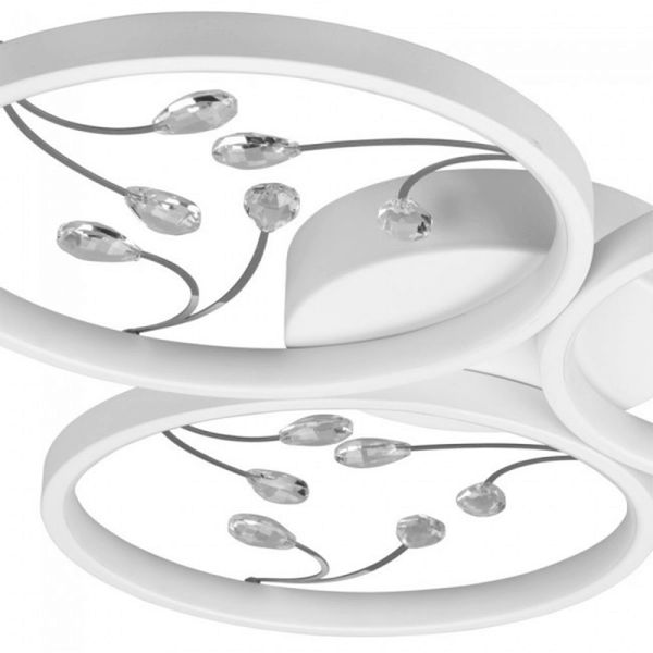 Groovy plafonnier rond blanc vue agrandie| leonleds