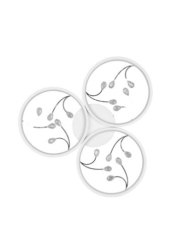 Plafonnier rond blanc Groovy vu ci-dessous | leonleds