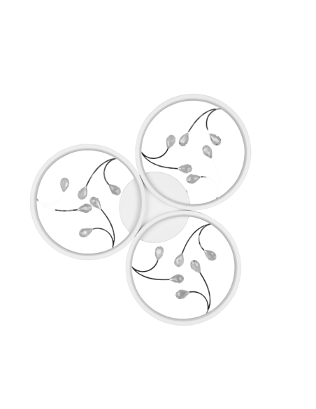 Groovy lâmpada de teto redondo branco visto abaixo | leonleds