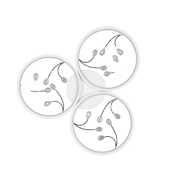 Plafonnier rond blanc Groovy vu ci-dessous | leonleds