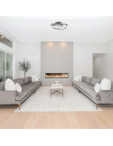 Plafón de techo Caya espiral blanco foto ambiente en salón | LeonLeds
