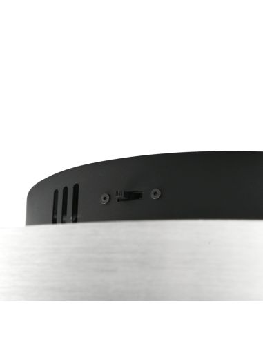 Plafón de techo Caya espiral blanco vista de cerca| LeonLeds