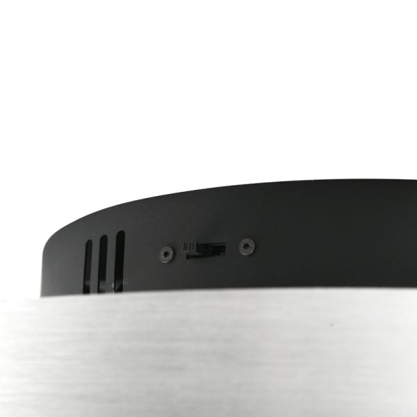 Plafón de techo Caya espiral blanco vista de cerca| LeonLeds