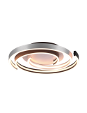 Plafón de techo Caya espiral blanco encendido | LeonLeds