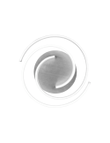 Plafón de techo Caya espiral blanco vista desde abajo y apagado| LeonLeds