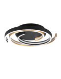 Plafón de techo Caya espiral negro | LeonLeds