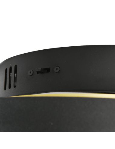 Plafonnier spirale noir Caya de près | leonleds