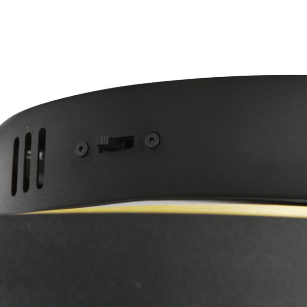 Plafonnier spirale noir Caya de près | leonleds