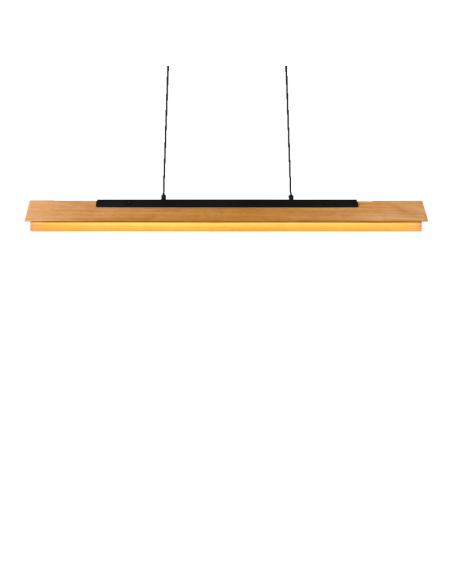 Lámpara colgante LED altura Kerale 25W vista desde abajo| LeonLeds