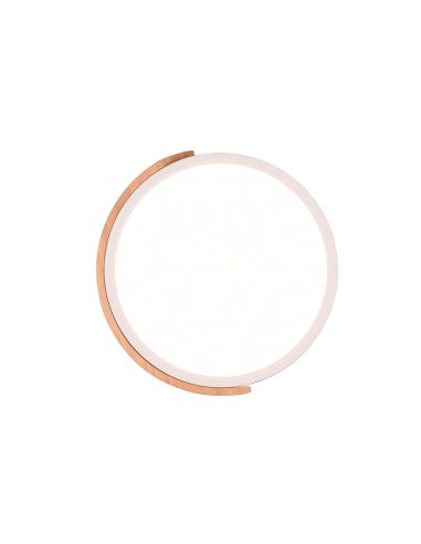 Plafón de techo LED integrado Jano 20W frontal encendido | LeonLeds