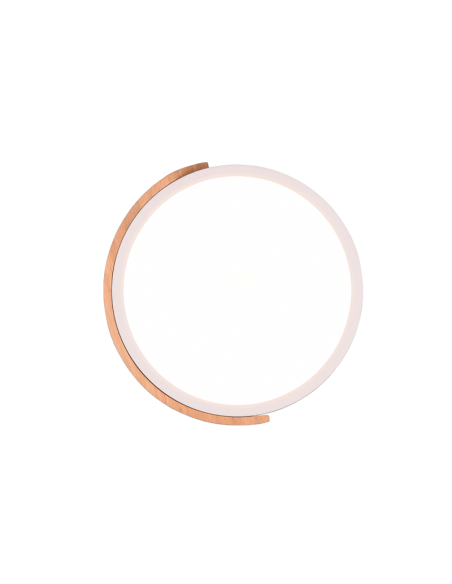 Plafón de techo LED integrado Jano 20W frontal encendido | LeonLeds