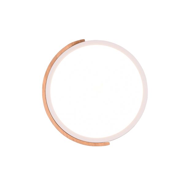 Plafón de techo LED integrado Jano 20W frontal encendido | LeonLeds