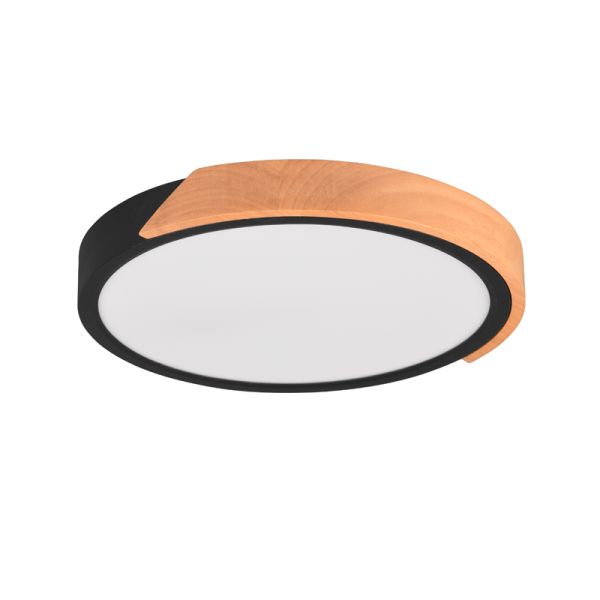 Plafón de techo LED integrado Jano negro 20W apagado| LeonLeds