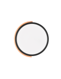 Plafón de techo LED integrado Jano negro 20W vista abajo apagado | LeonLeds