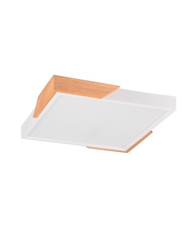 Plafón de techo LED integrado cuadrado 20W apagado| LeonLeds