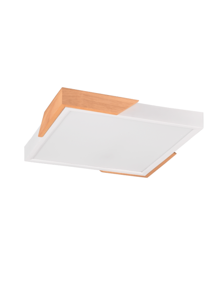 Plafón de techo LED integrado cuadrado 20W apagado| LeonLeds