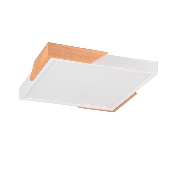 Plafón de techo LED integrado cuadrado 20W apagado| LeonLeds