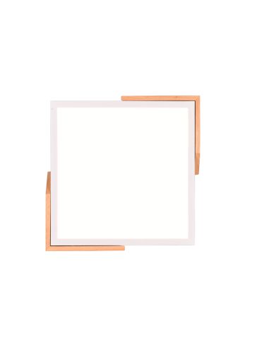 Candeeiro de tecto LED integrado quadrado 20W com luz | leonleds