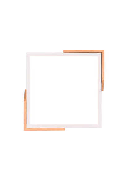 Candeeiro de tecto LED integrado quadrado 20W com luz | leonleds