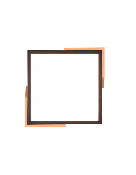 Plafón de techo LED integrado Meta negro 20W | LeonLeds