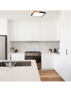 Plafonnier LED intégré Meta noir 20W | leonleds 2