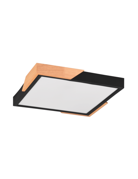 Plafón de techo LED integrado Meta negro 20W apagado| LeonLeds