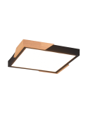 Plafón de techo LED integrado Meta negro 20W con luz | LeonLeds