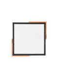 Plafón de techo LED integrado Meta negro 20W sin luz| LeonLeds