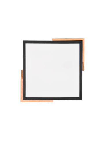 Plafonnier LED intégré Meta noir 20W sans lumière | leonleds