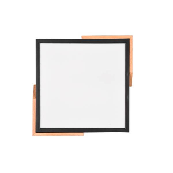 Plafonnier LED intégré Meta noir 20W sans lumière | leonleds