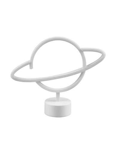 Lámpara de sobremesa LED forma planeta apagada| LeonLeds